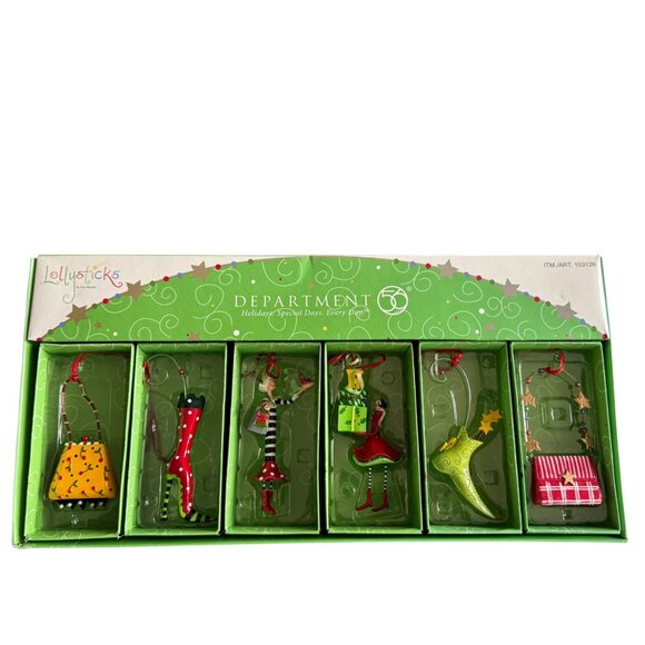 Dept 56 Lollysticks By Kim Bowles Ornaments Whimsical Festive Heels & Handbags - Picture 9 of 13